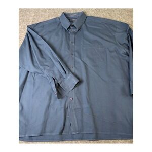 Falcon Bay Sportswear Classics Mens 2X Blue Button Down Shirt Long Sleeve Solid